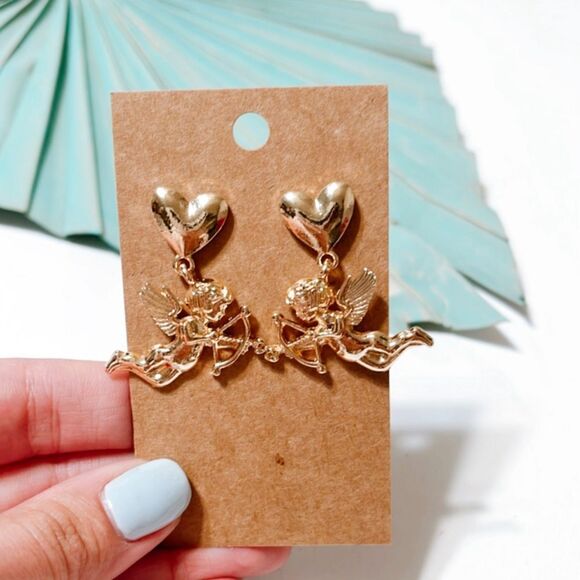 Cupid dangle earrings S125 - Picture 3 of 3